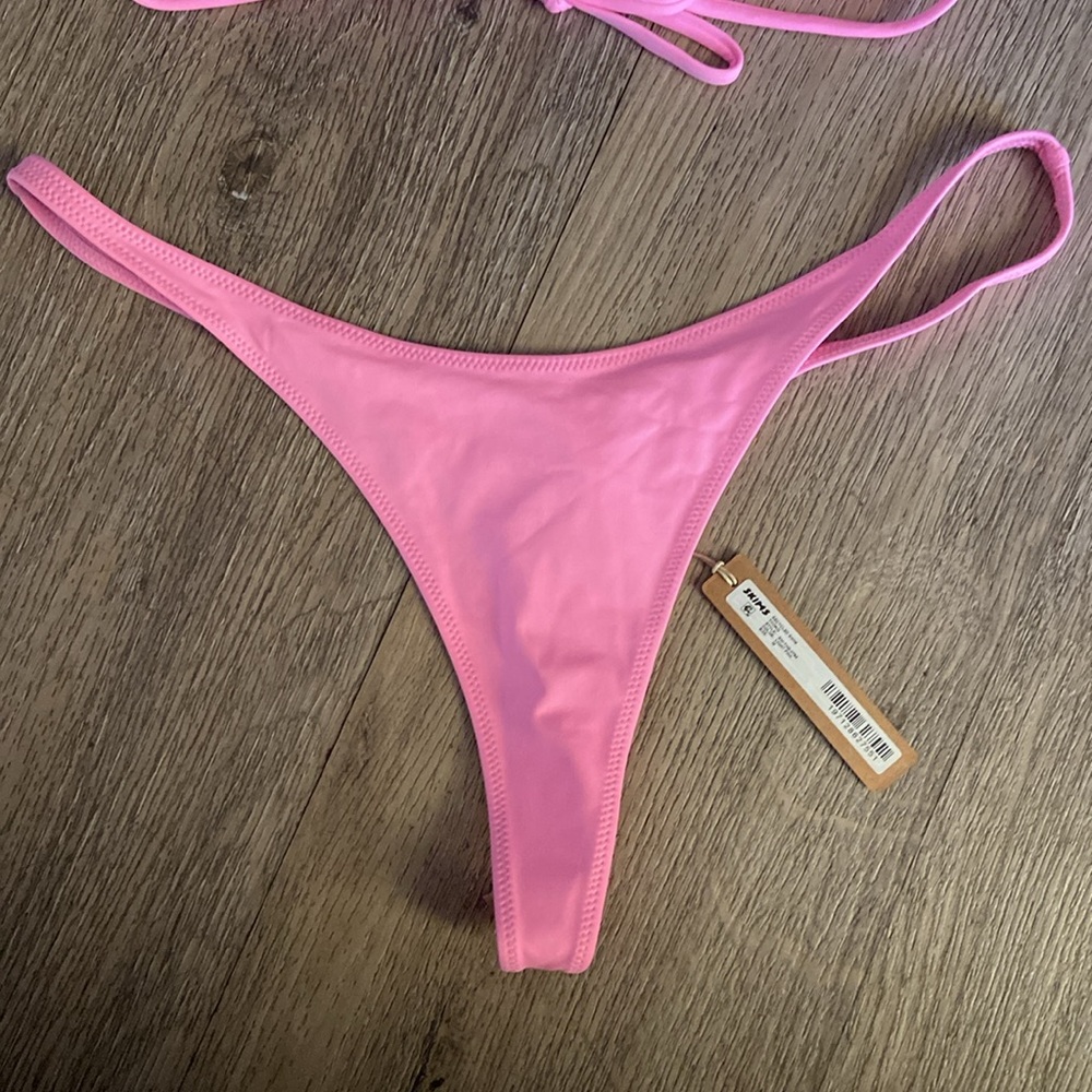 SKIMS RECYCLED light Pink Triangle Top and Thong Bikini Set💕 - Picture 5 of 6